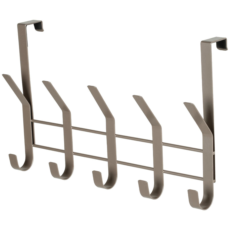 Neatfreak 16.1" Over The Door Metal 5 Hook, Champagne E4