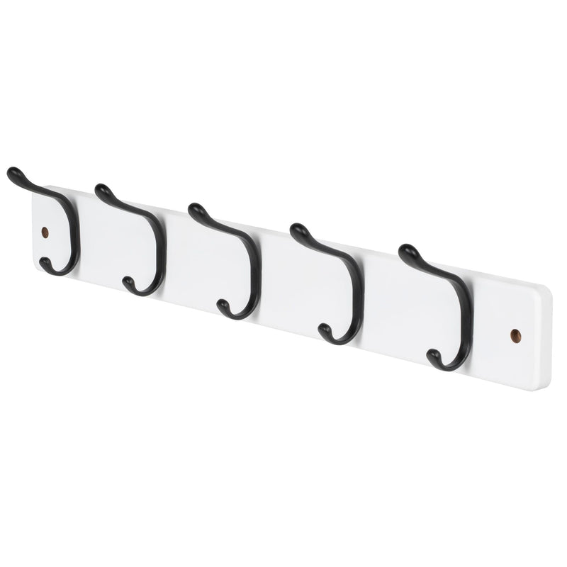 Neatfreak 21.6" Modern Wall 5 Hook Rack, White R6