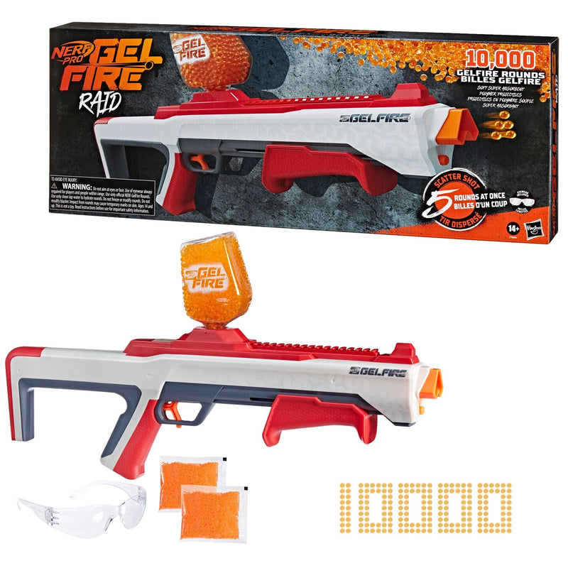 Nerf Pro Gelfire Raid Blaster with 10000 Gelfire Rounds X4