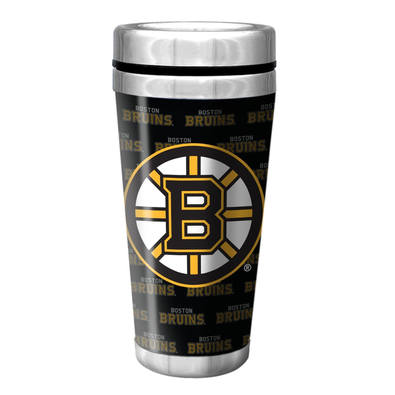 NHL Boston Bruins Hockey Logo Full Wrap Travel Mug, 16-oz J4