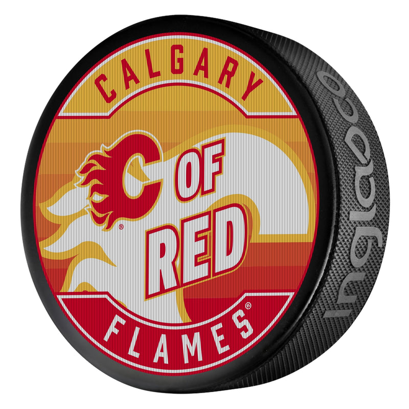 NHL Calgary Flames Dual-Image Lenticular Hockey Puck, 6-oz T8