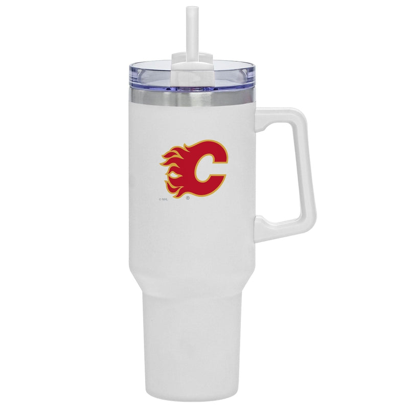 NHL Calgary Flames Travel Mug with Straw and Handle, 40-oz R9