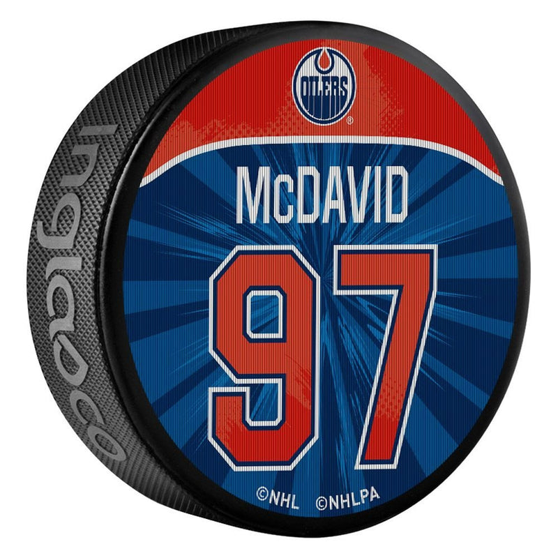 NHL Edmonton Oilers Connor McDavid Dual Image Lenticular Puck, 6-oz C7