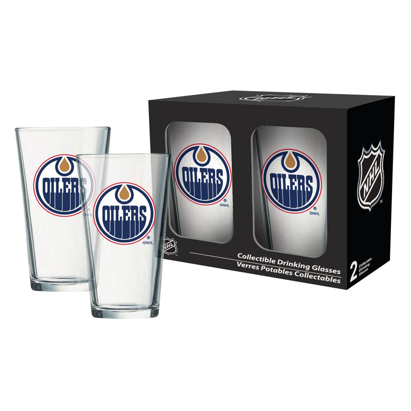 NHL Edmonton Oilers Mixing Pint Glass Box Set, 2-pk, 16-oz L6