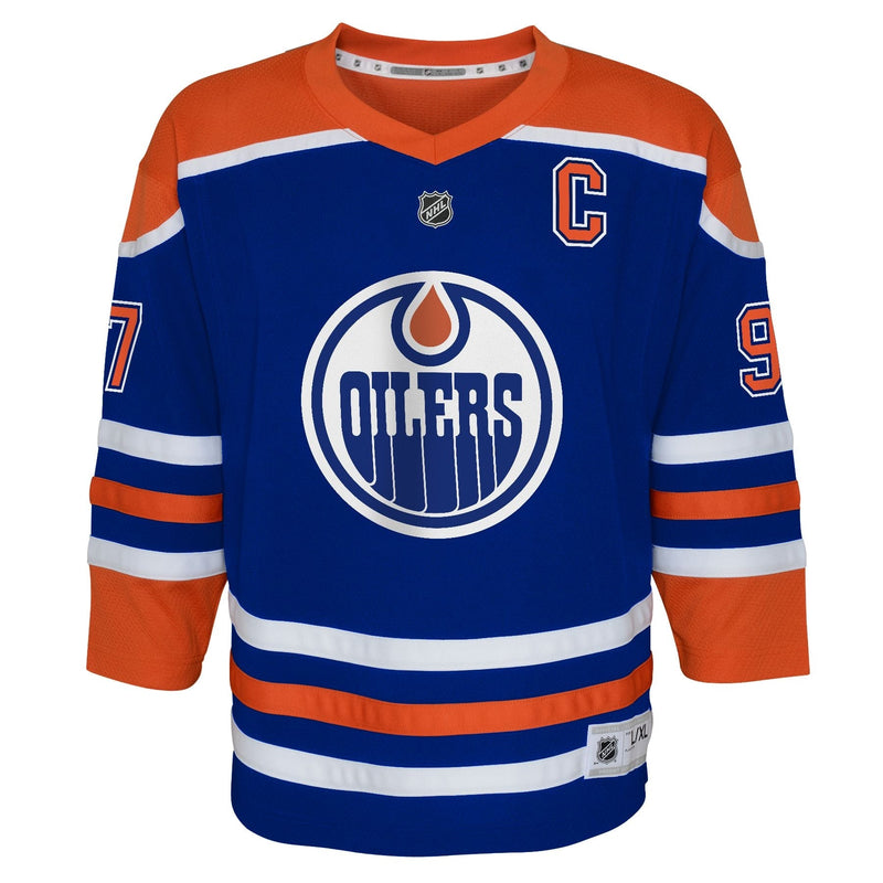NHL Edmonton Oilers Replica Player Jersey, Connor McDavid, Youth, Assorted Sizes Z7