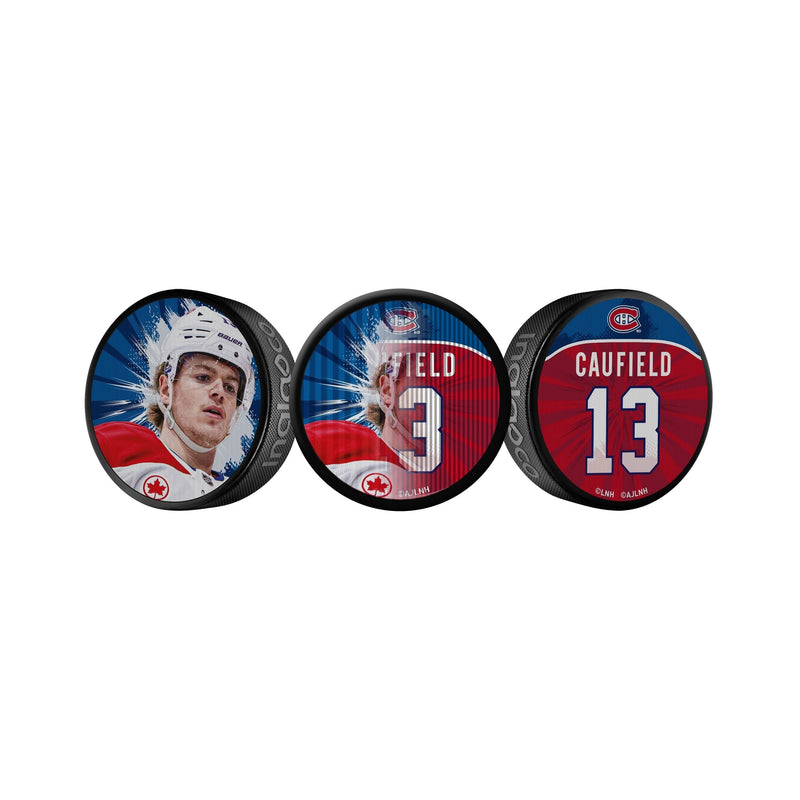 NHL Montreal Canadiens Cole Caufield Dual-Image Lenticular Hockey Puck, 6-oz A6