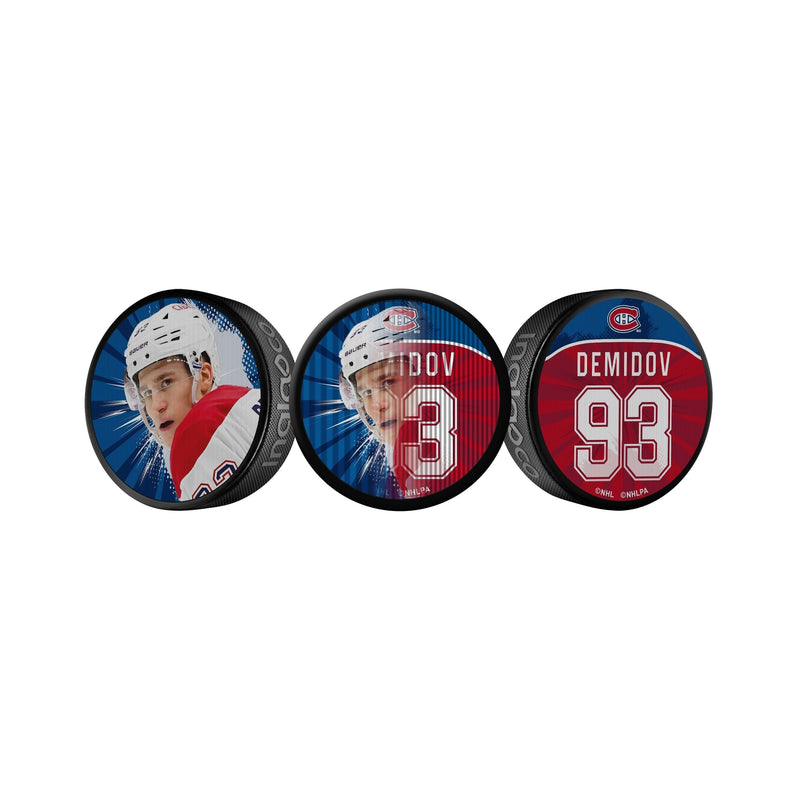 NHL Montreal Canadiens Ivan Demidov Dual-Image Lenticular Hockey Puck, 6-oz N7