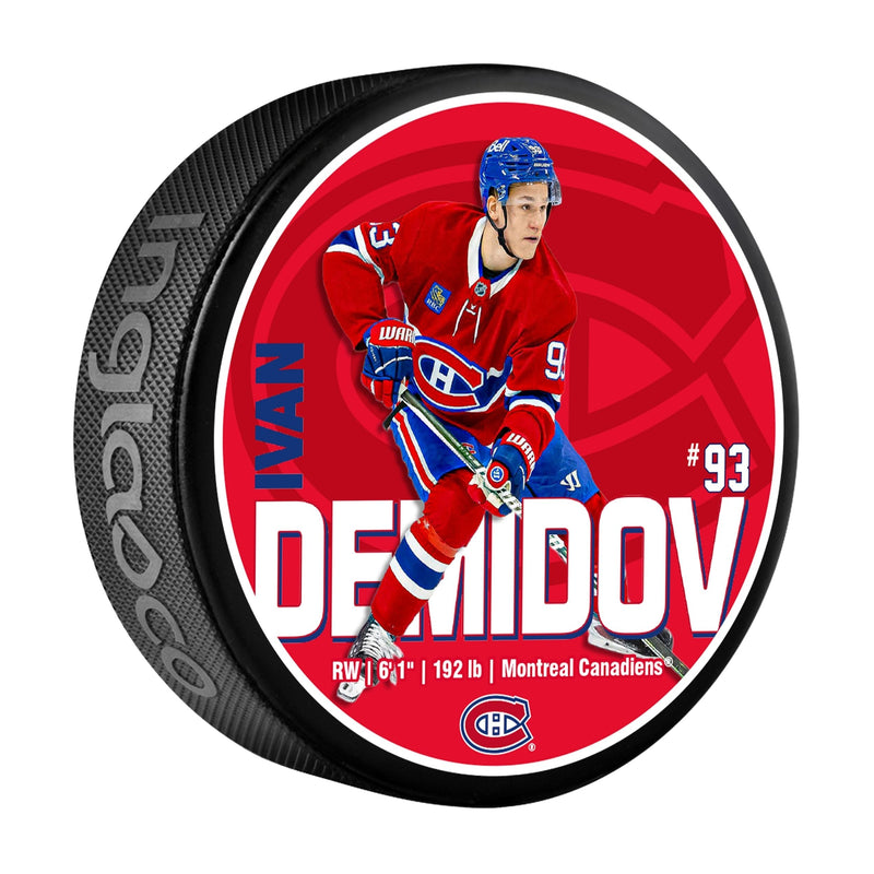 NHL Montreal Canadiens Ivan Demidov Hockey Puck, 6-oz S9