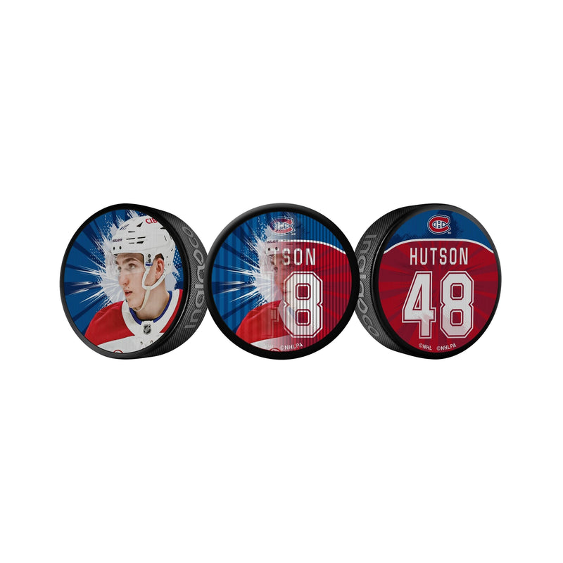 NHL Montreal Canadiens Lane Hutson Dual-Image Lenticular Hockey Puck, 6-oz J6
