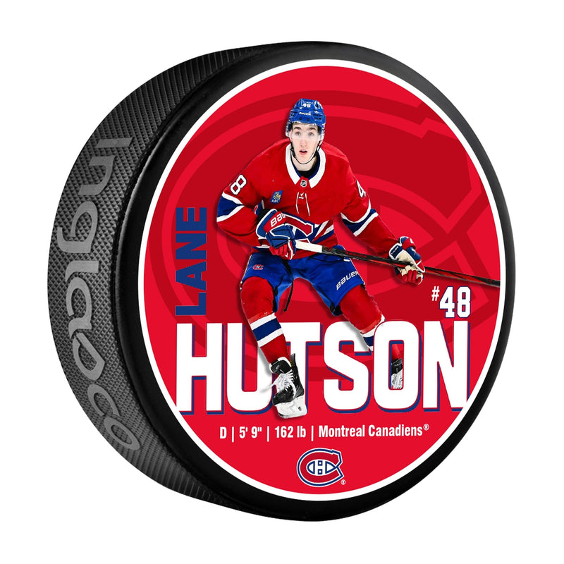 NHL Montreal Canadiens Lane Hutson Hockey Puck, 6-oz T9