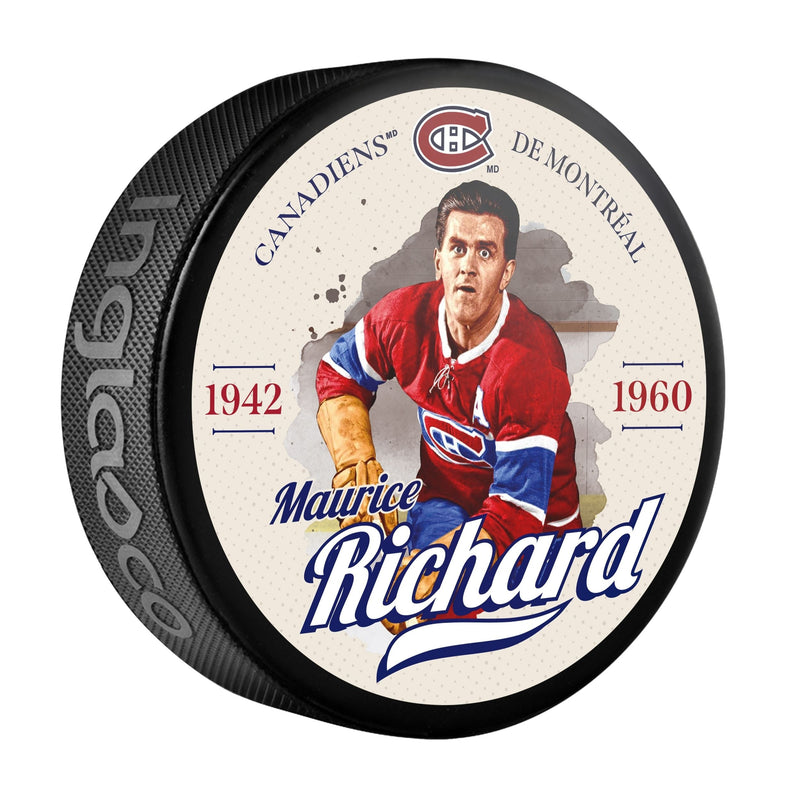 NHL Montreal Canadiens Maurice Richard Hockey Puck, 6-oz D4