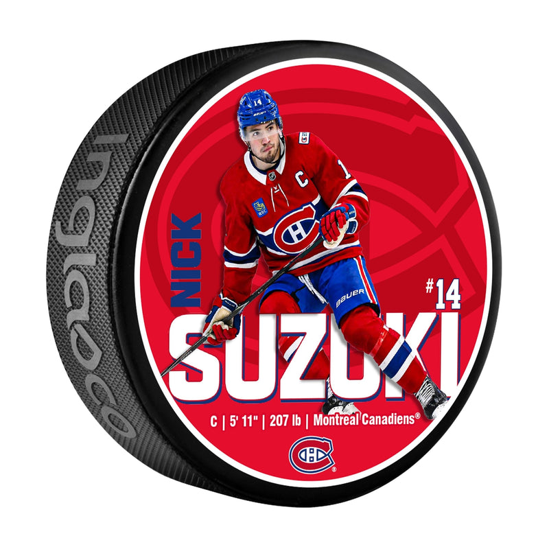 NHL Montreal Canadiens Nick Suzuki Hockey Puck, 6-oz H1