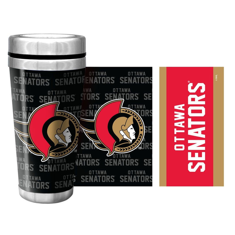 NHL Ottawa Senators Full Wrap Wallpaper Travel Mug, 14-oz I1