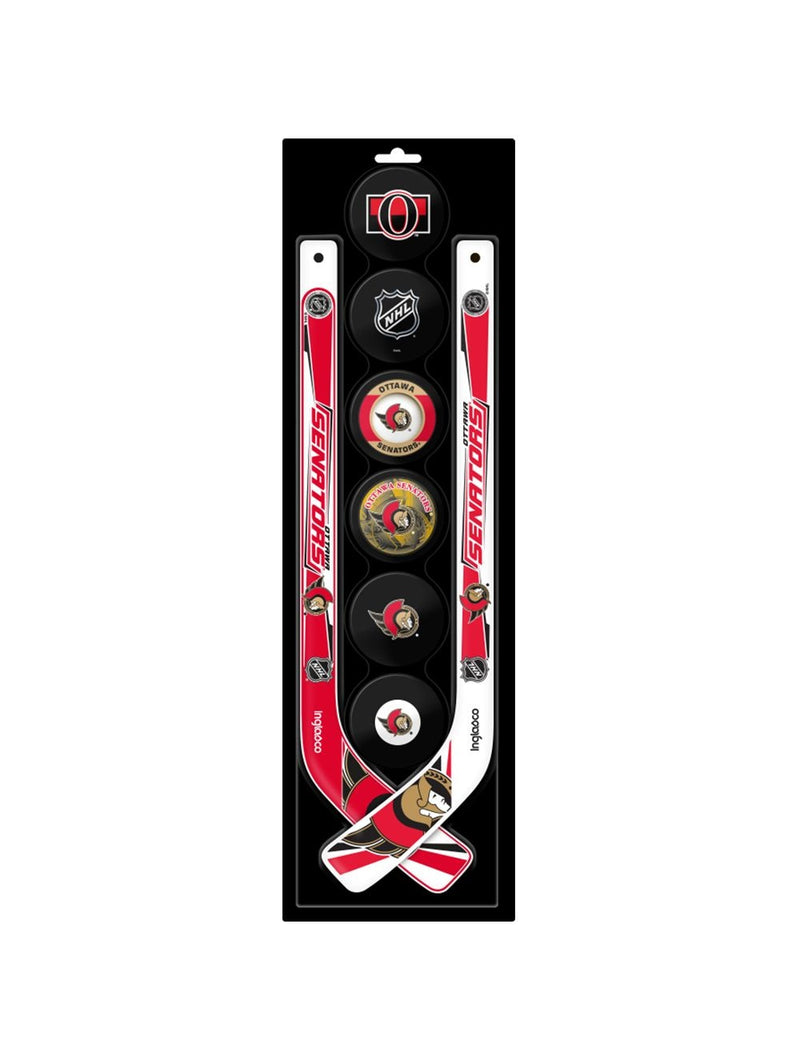 NHL Ottawa Senators Mini Hockey Pucks & Sticks Set, 8-pc H9