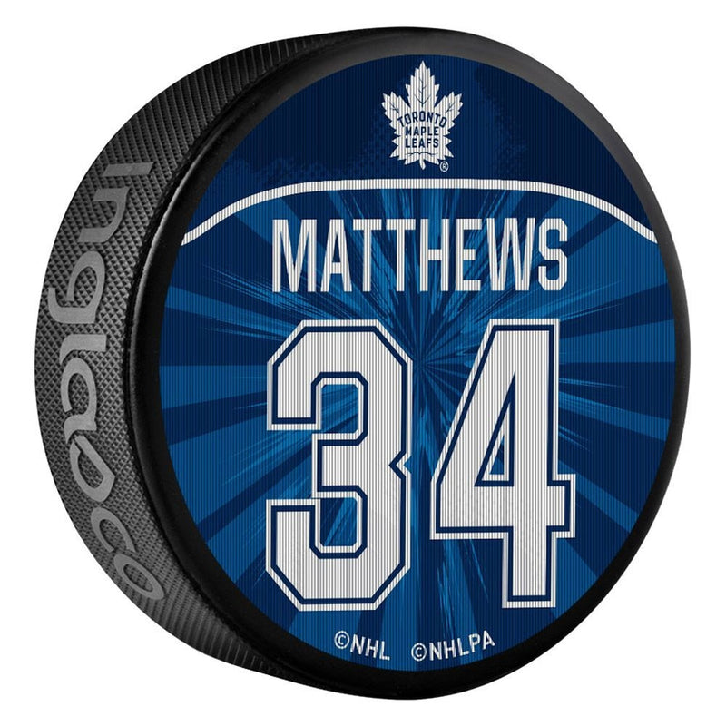 NHL Toronto Maple Leafs Auston Matthews Dual Image Lenticular Puck, 6-oz A0