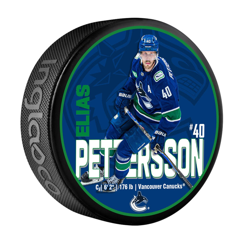 NHL Vancouver Canucks Elias Pettersson Hockey Puck, 6-oz Y2