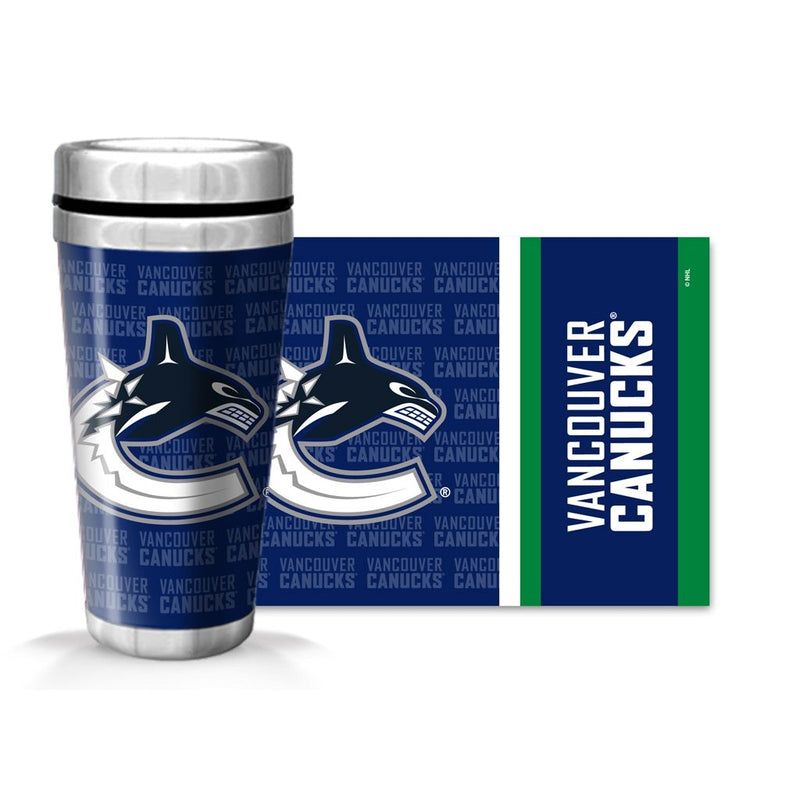 NHL Vancouver Canucks Full Wrap Wallpaper Travel Mug, 14-oz D0