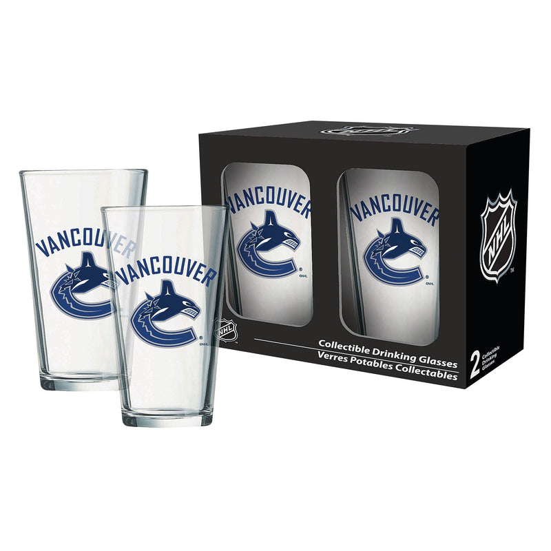 NHL Vancouver Canucks Mixing Pint Glass Box Set, 2-pk, 16-oz O7