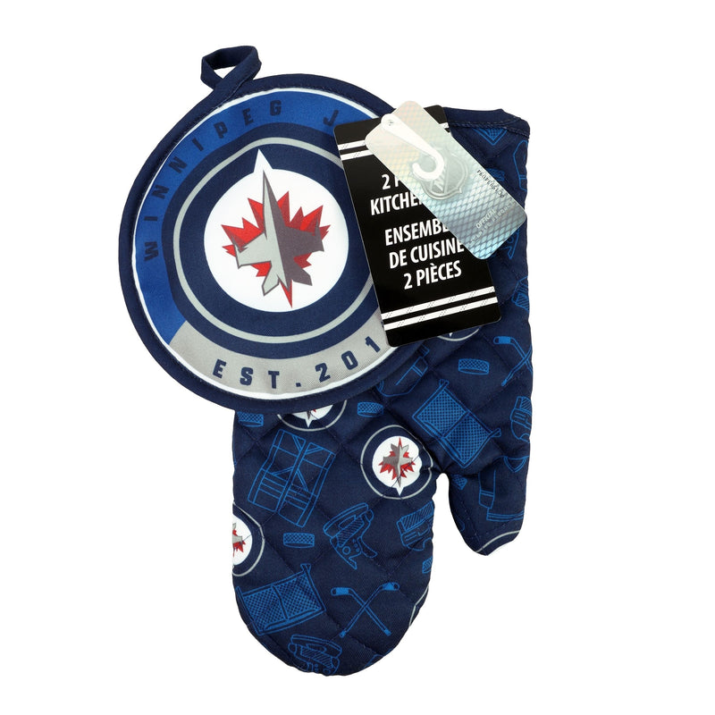 NHL Winnipeg Jets Kitchen Oven Mitt Pot Holder Set, 2-pc Z5
