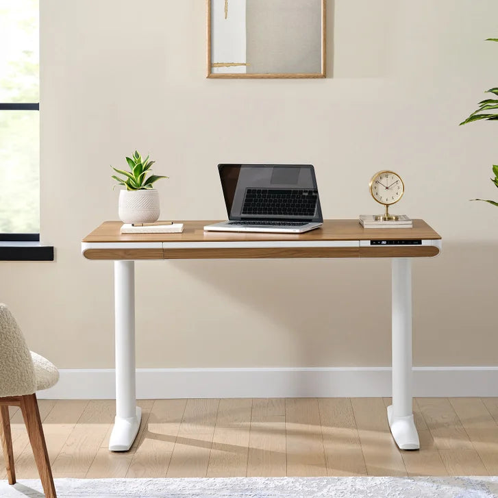 Nico Case 117 cm (46.1 in.) Height Adjustable Lift Desk, White Frame T9