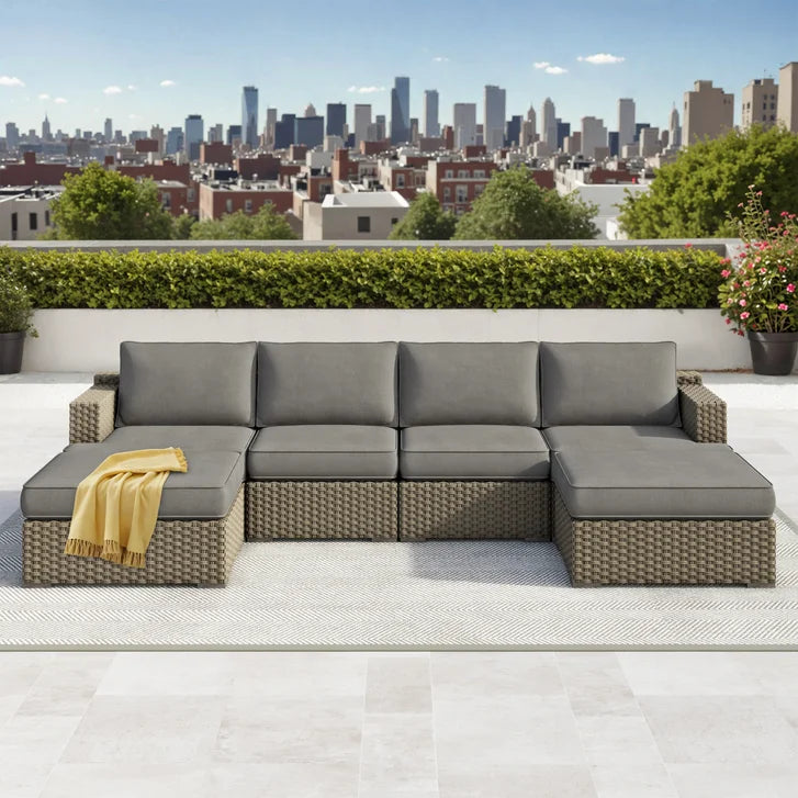 Niko Heritage 6-piece Patio Sectional Conversation Set