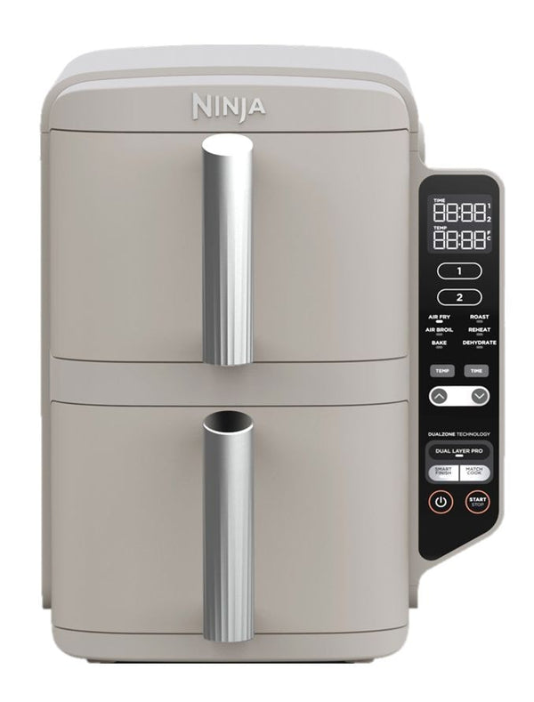 Ninja Dual Stacked Space-Saving Air Fryer, Sandstone Y4