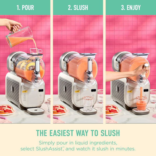 Ninja Slushi XL Slushie Machine with SlushAssist Technology, Crema, FS601CBR Q5