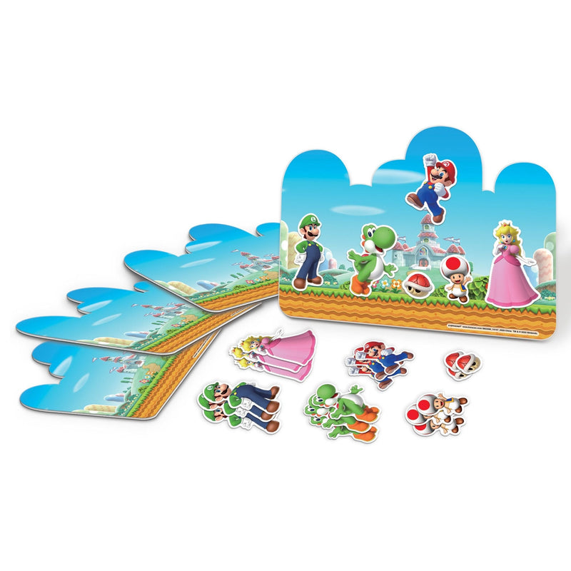 Nintendo Super Mario Bros Princess Peach/Luigi/Mario DIY Customizable Craft Kit, Multi-Coloured, 28-pk, for Arts & Crafts/Birthday Favour W0