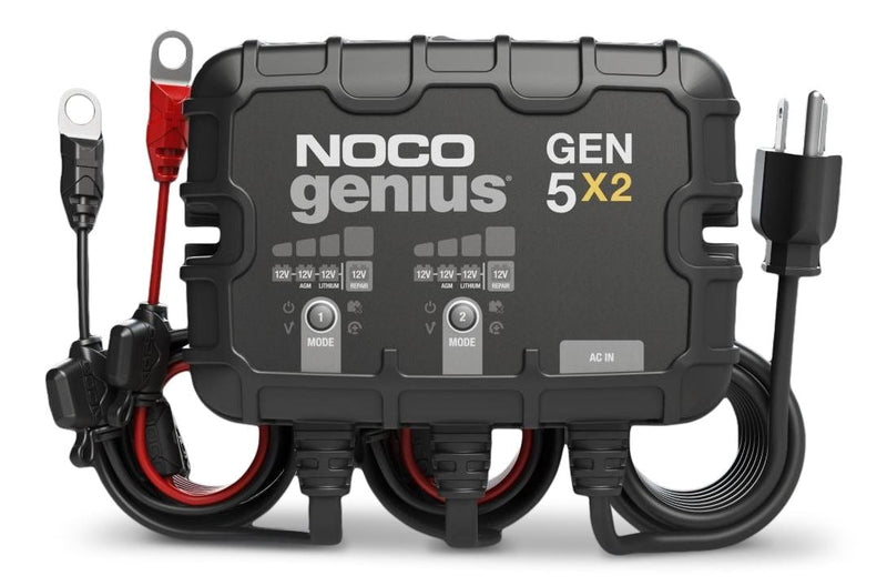 NOCO GEN5X2 Onboard Smart Battery Charger/Maintainer/Desulfator, 2-Bank, 10-Amp, 12V M4