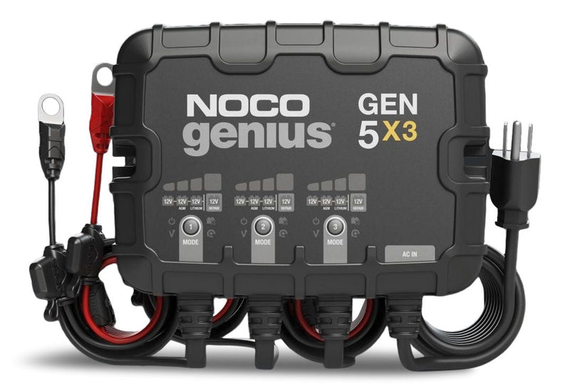 NOCO GEN5X3 Onboard Smart Battery Charger/Maintainer/Desulfator, 3-Bank, 15-Amp, 12V I1
