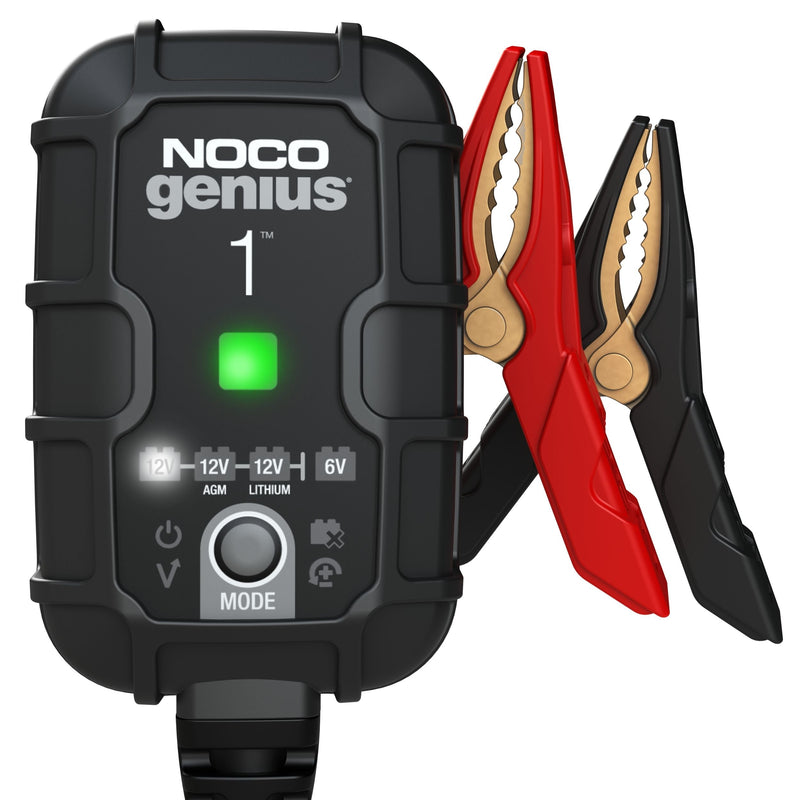 NOCO GENIUS1 Smart Battery Charger/Maintainer/Desulfator, 1-Amp, 6V/12V B8