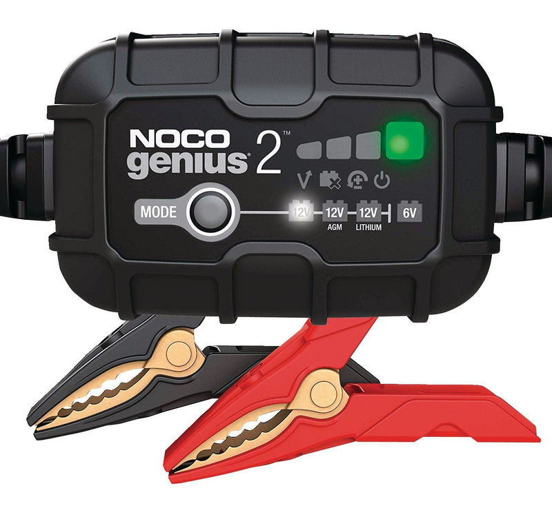 NOCO GENIUS2 Smart Battery Charger/Maintainer/Desulfator, 2-Amp, 6V/12V J2