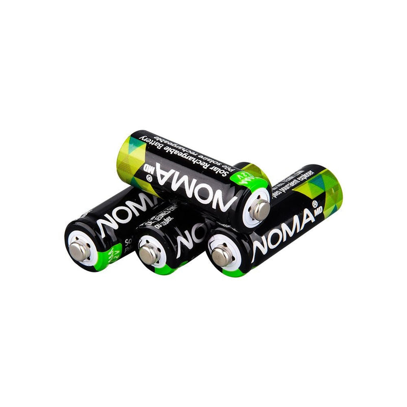 NOMA 2/3 AAA Ni-MH 200mAh Rechargeable Batteries for Solar Lights, 1.2V, 4-pk O9