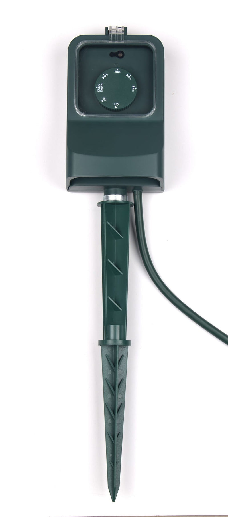 NOMA 3-Outlet Outdoor Power Stake with 6-ft Cord and Timer, Green B4