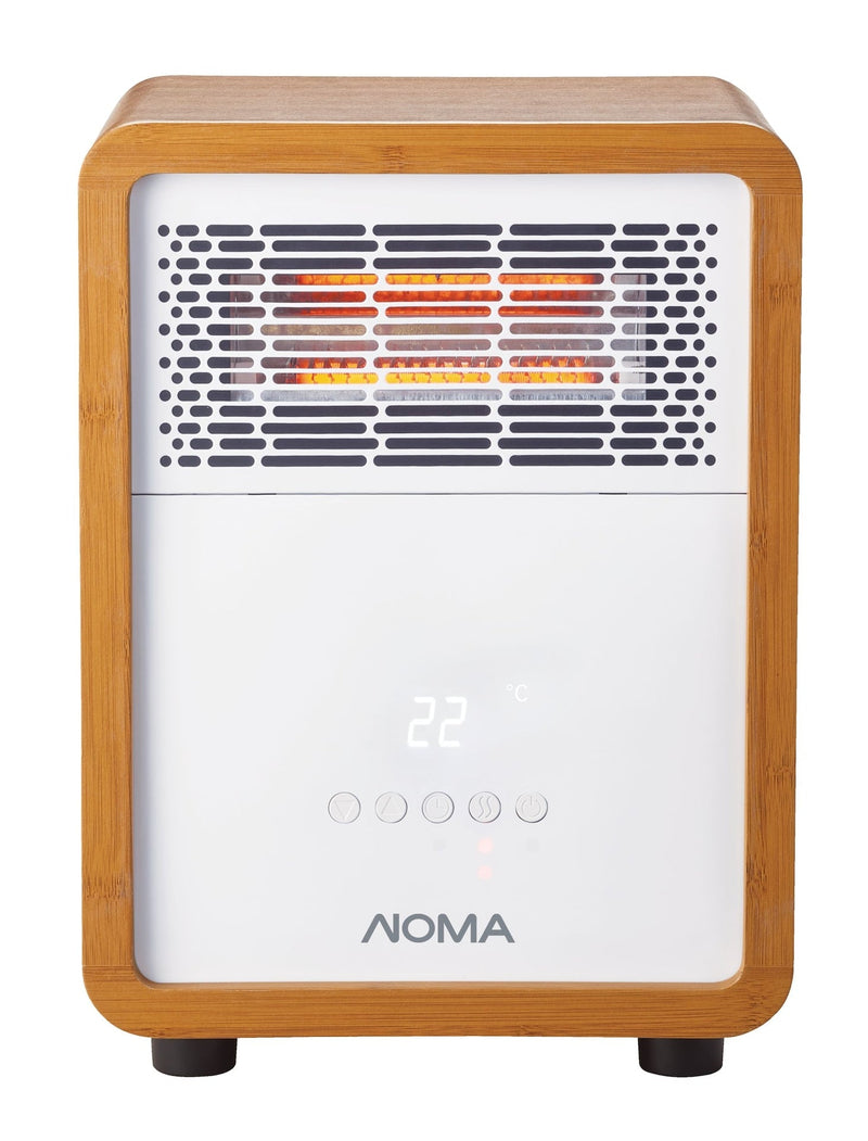 NOMA 3-Setting Cabinet Heater with Child Lock, Quartz and Radiant Heating, Wood Grain Finish E3