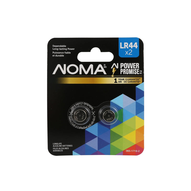 NOMA 357 LR44 AG13 303 A76 1.5V / 1.5 Volt Alkaline Button Coin Cell Batteries, 2-pk I6