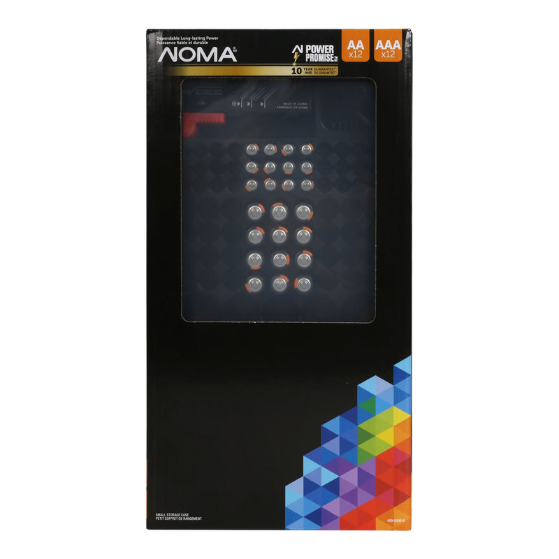NOMA AA & AAA Alkaline Battery Storage Case Combo Set, Long Lasting, All Purpose, 24-pk X6