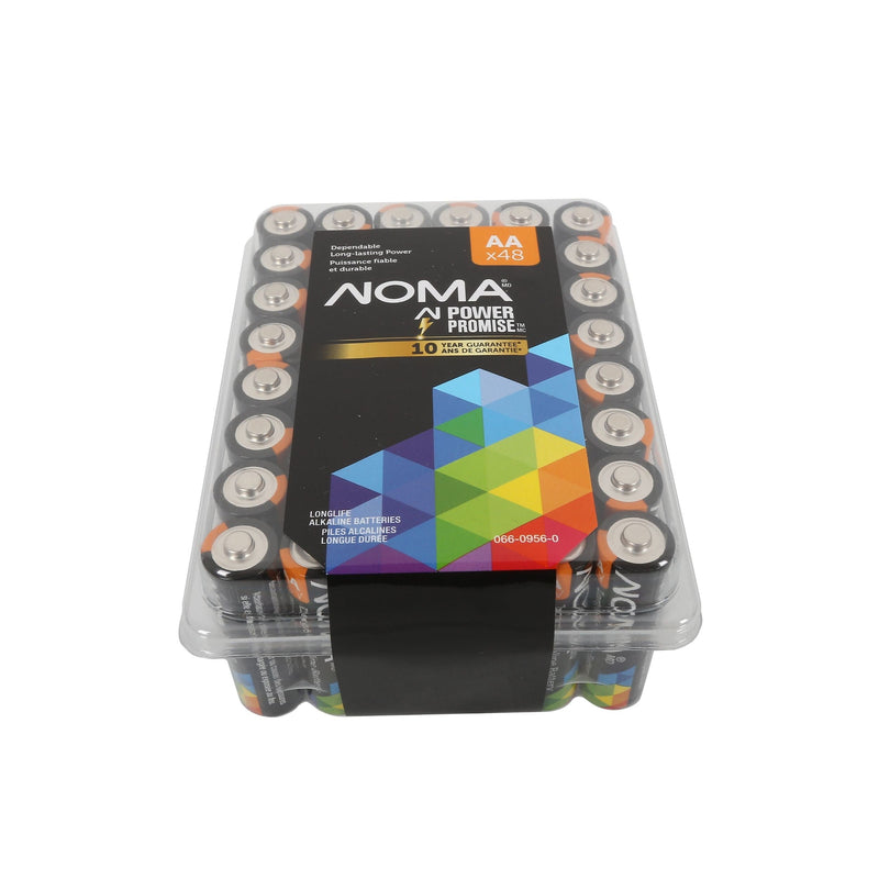 NOMA AA Alkaline Batteries in Clam Shell Box, 48-pk T8