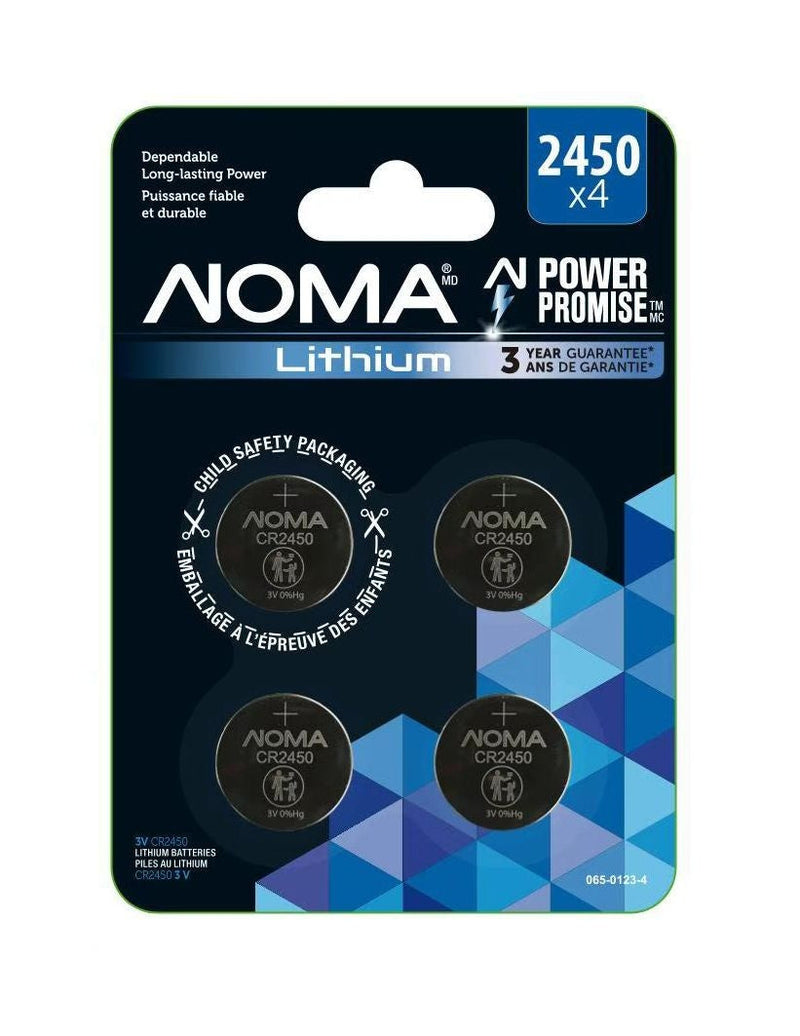 Noma CR2450 Lithium Battery, Long-Lasting Power, 4-pc Q7