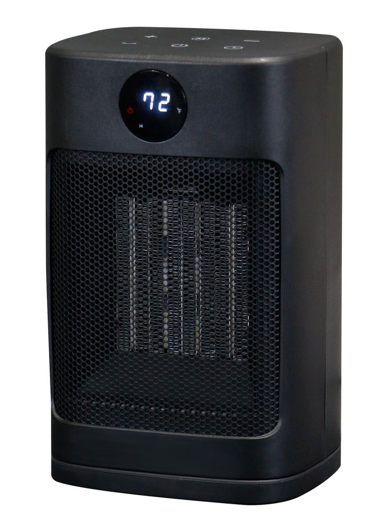 NOMA Digital Electric Personal Ceramic Heater with Remote, 1500W, Black Z6