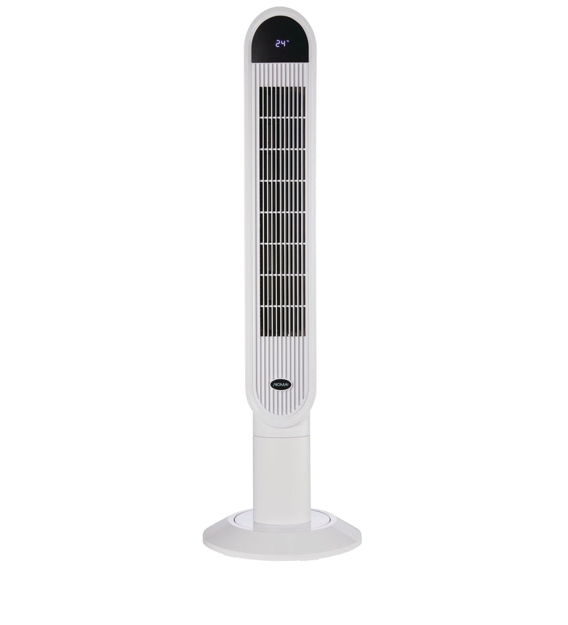 NOMA Oscillating Tower Fan, Remote Control, 3-Speed, White, 45-in V1
