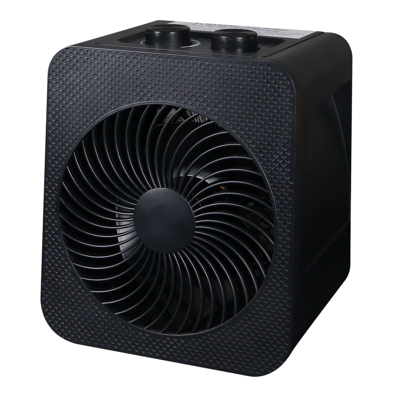 NOMA Portable 2-In-1 Personal Heater & Fan, 1500W, Black N2