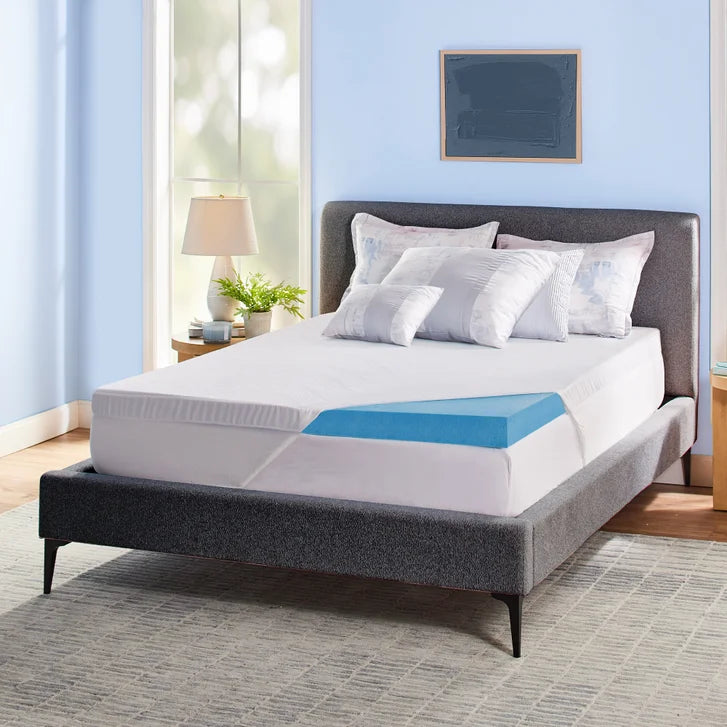 Novaform 3 in. Soothing Cool Plus Gel Memory Foam Mattress Topper D1