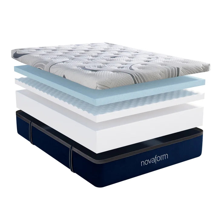 Novaform ComfortGrande Plus Advanced 35.5 cm (14 in.) Gel Memory Foam Queen Mattress R5