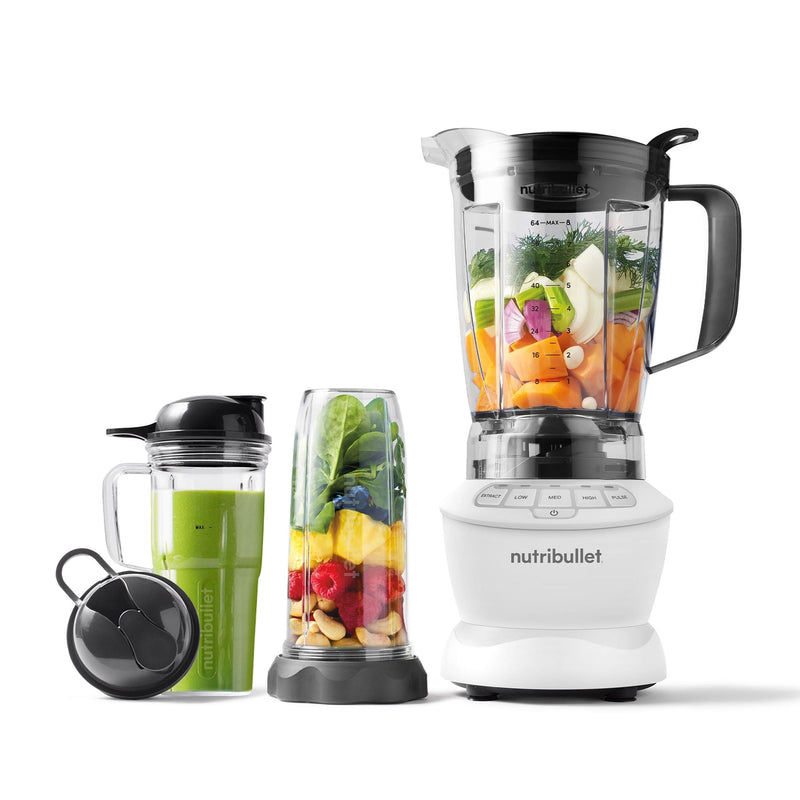 NutriBullet Full Sized & Single Serve Blender Combo, Includes 64-oz Pitcher & Accessories, 1200W Q8