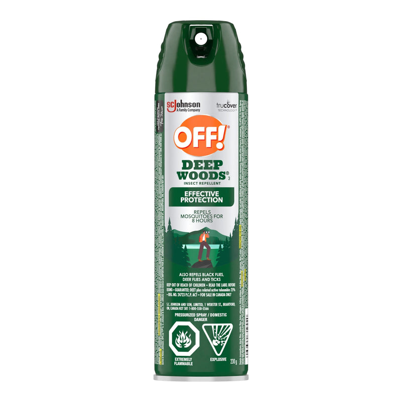 OFF! Deep Woods 8-Hour 25% DEET Bug Spray, 230-g T6