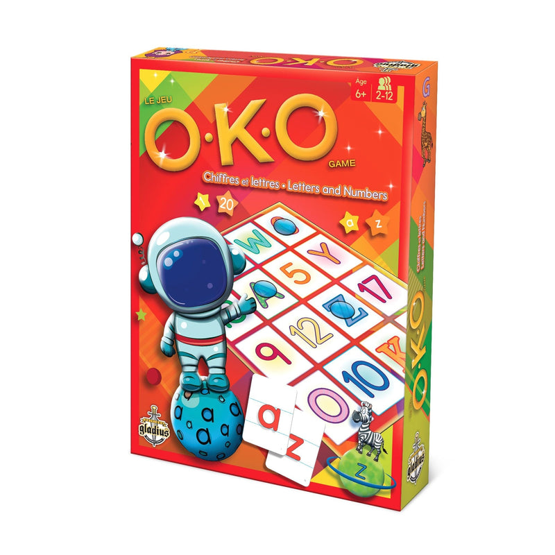O.K.O. Letters & Numbers Family Board Game, Bilingual, Ages 6+ P2