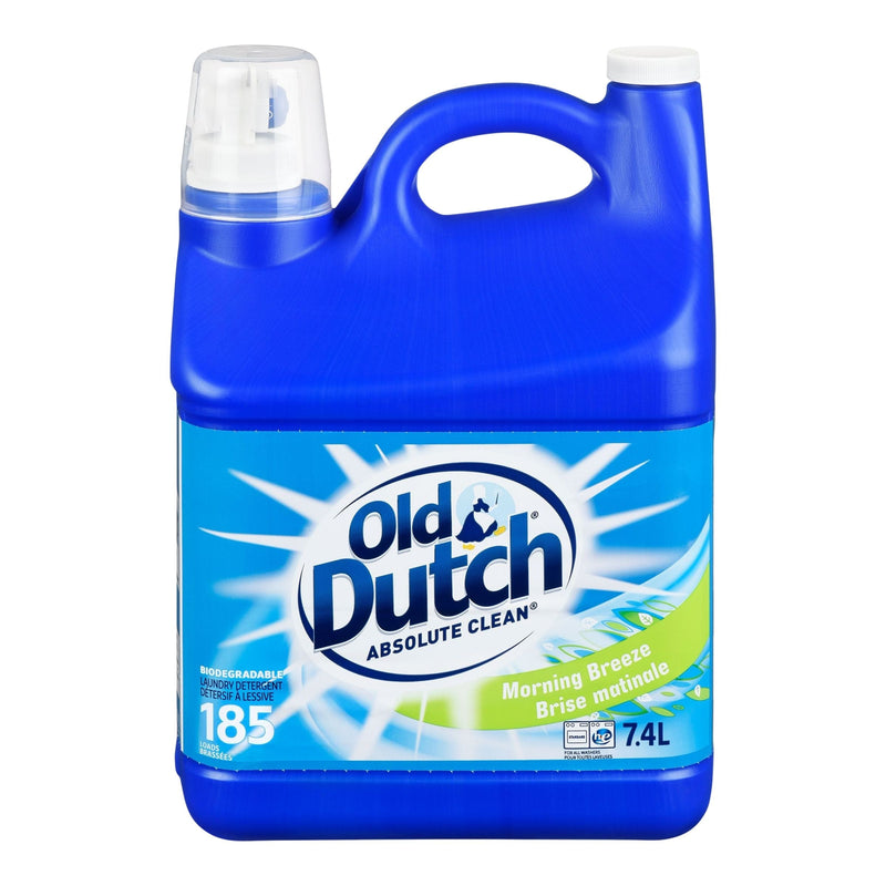 Old Dutch Absolute Clean Liquid Laundry Detergent, Morning Breeze Scent, 185-Load, 7.4-L F6