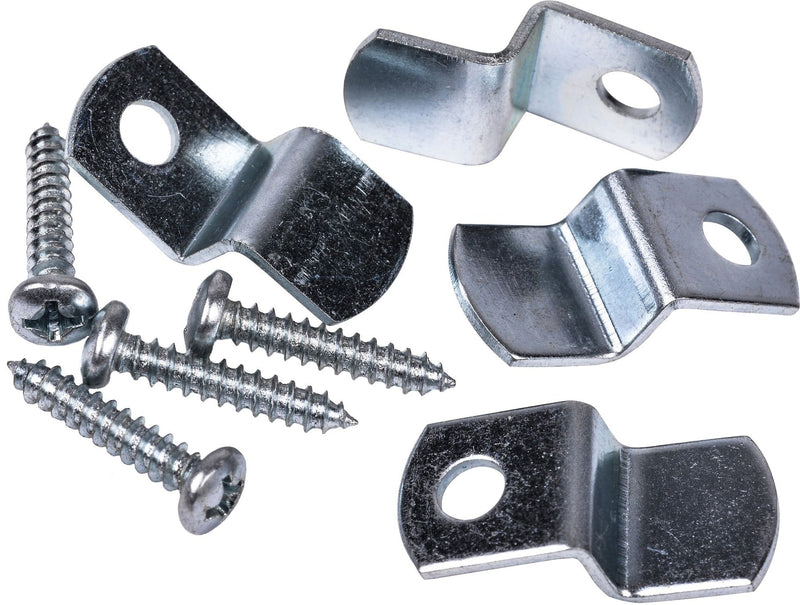 OOK Mirror Holder, For Frameless Mirrors, 20-lb Capacity, Zinc-Finish, 4-pk U9