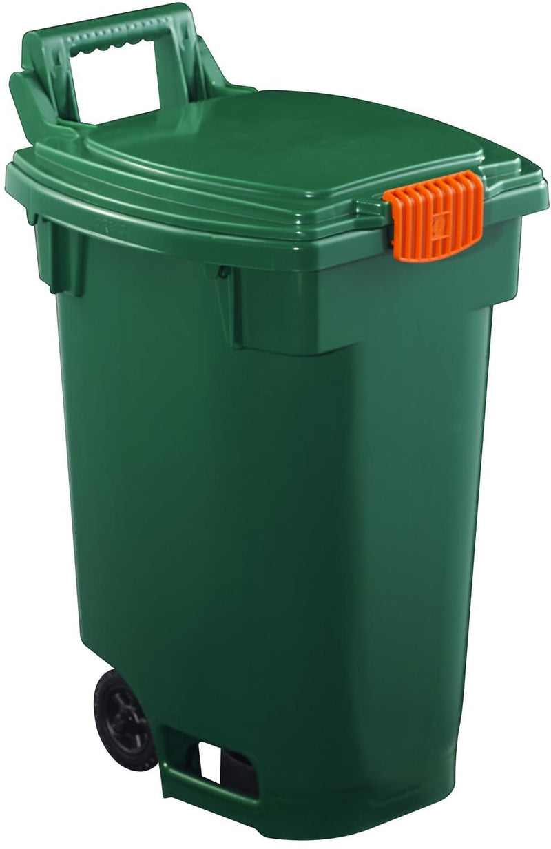 Orbis Plastic Wheeled Compost Bin/Multi-Use Storage Cart, Green, 45 L S3